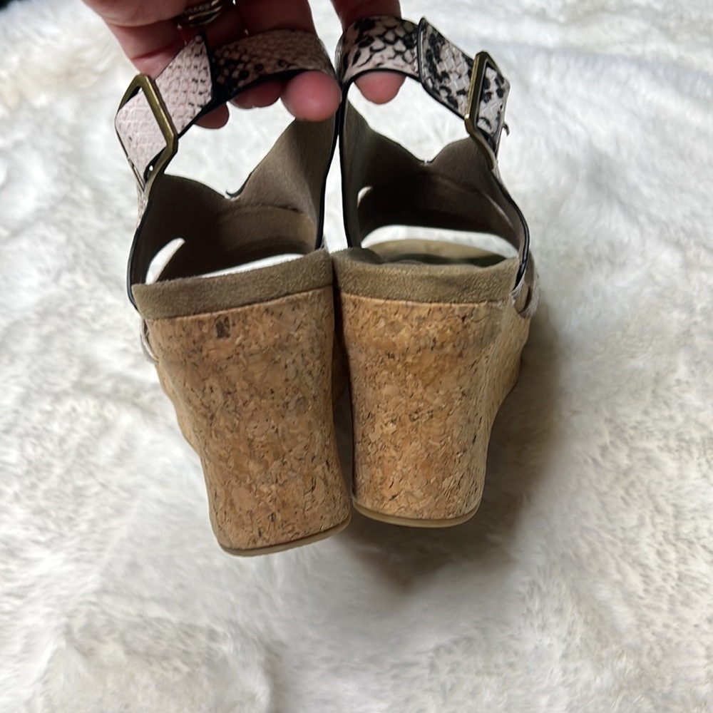 Pierre Dumas Snake Print Wedges. Size 6 - image 5